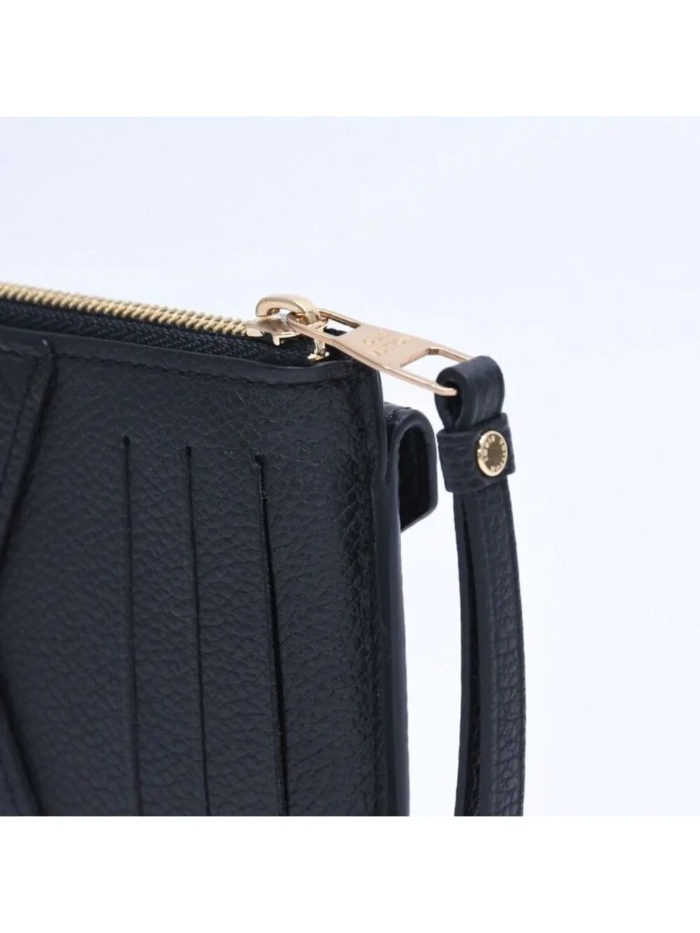 Louis Vuitton Wallet Coin Purse Card Case Porte Cartes Recto Verso Black Gold